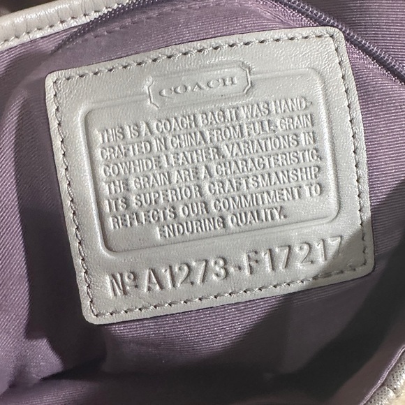 Coach Metallic Silver Shoulder Bag - Picture 6 of 7